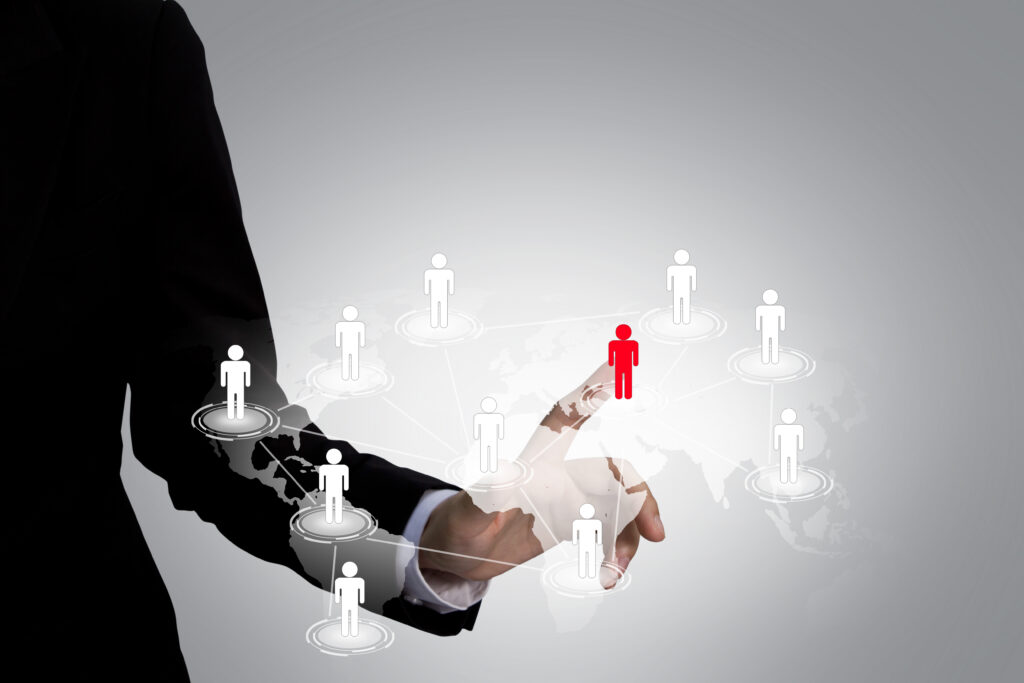Executive Touching Icon Social Network 1024x683
