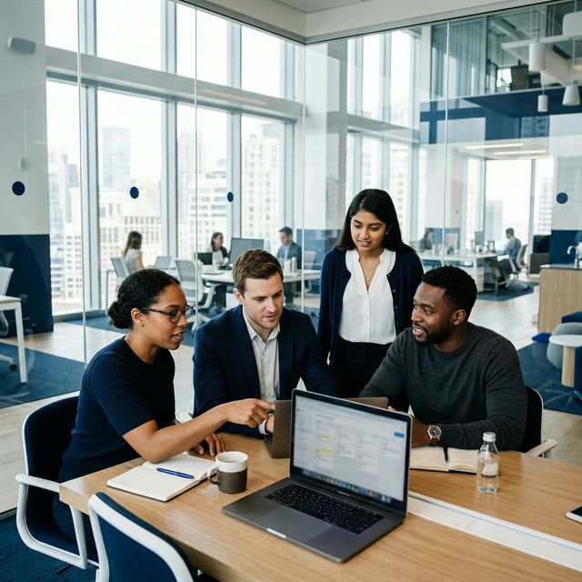Profissional de TI em ambiente de trabalho colaborativo